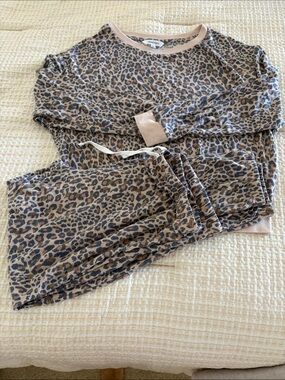 Honeydew Intimates Leopard-Print Pajama Set - Pink/Tan